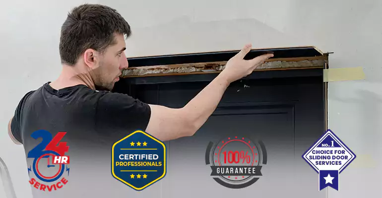 Wood Door Crack and Hole Repair in North Palm Beach